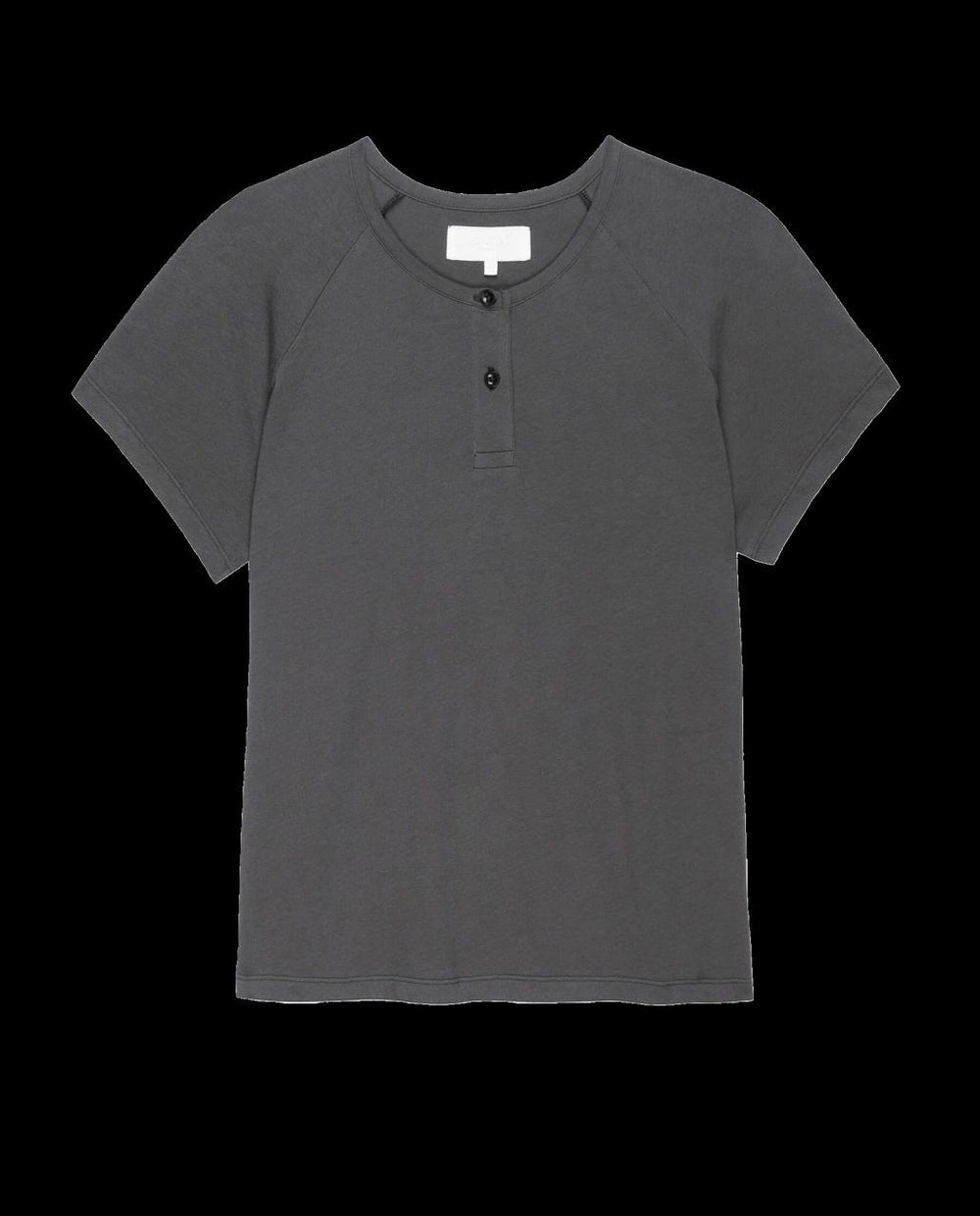The Great. Sleep Tops | The Raglan Sleep Henley. Washed Black - Women