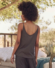 The Great. Sleep Tops | The Sleep Cami Tank. Washed Black - Women
