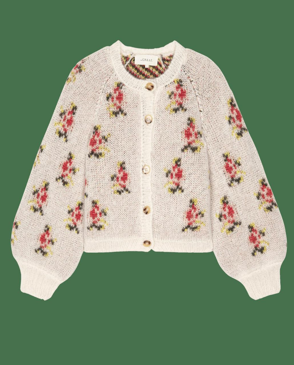 The Great. Sweaters | The Carousel Cardigan. White Heirloom Rose - Women