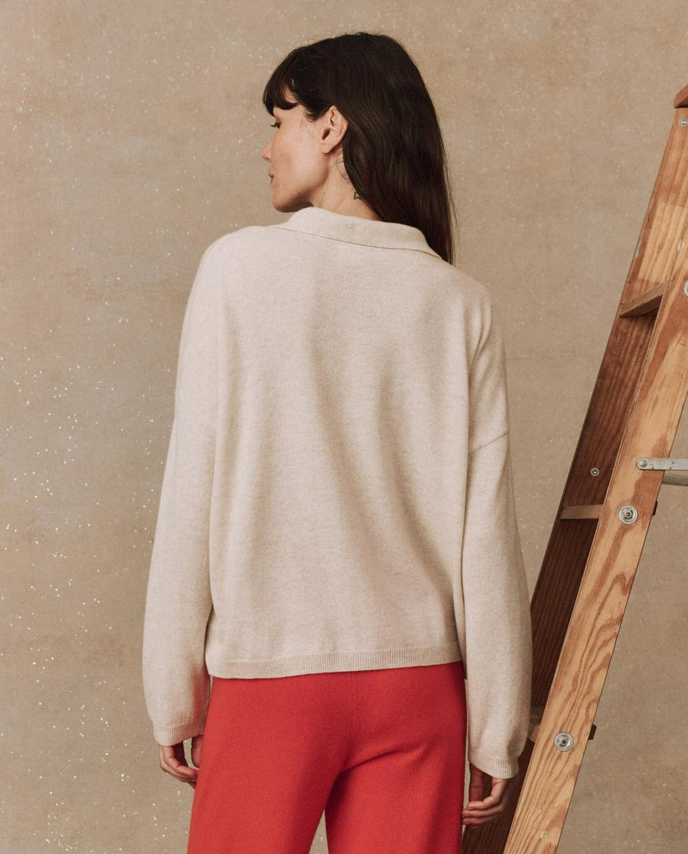 The Great. Sweaters | The Cashmere Polo Sweater. Ivory - Women
