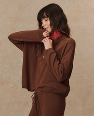 The Great. Sweaters | The Cashmere Polo Sweater. Santal - Women