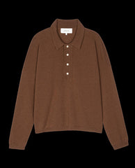 The Great. Sweaters | The Cashmere Polo Sweater. Santal - Women