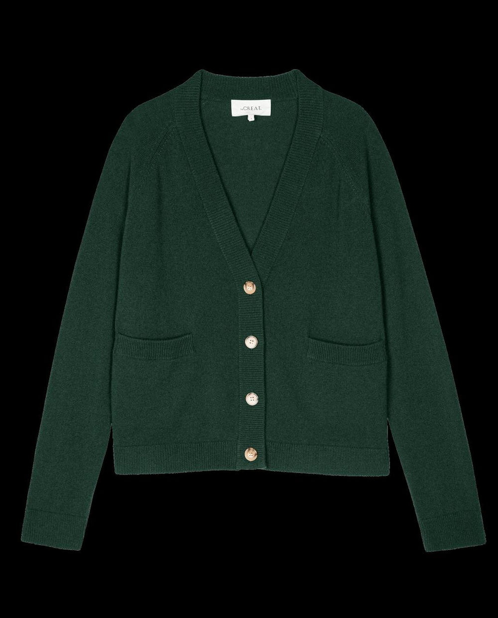 The Great. Sweaters | The Cashmere Varsity Cardigan. Alpine - Women