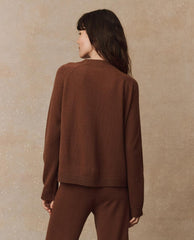 The Great. Sweaters | The Cashmere Varsity Cardigan. Santal - Women