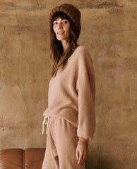 The Great. Sweaters | The Fleece Henley Sweatshirt. Fawn - Women