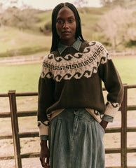 The Great. Sweaters | The Greek Key Pullover. Driftwood - Women