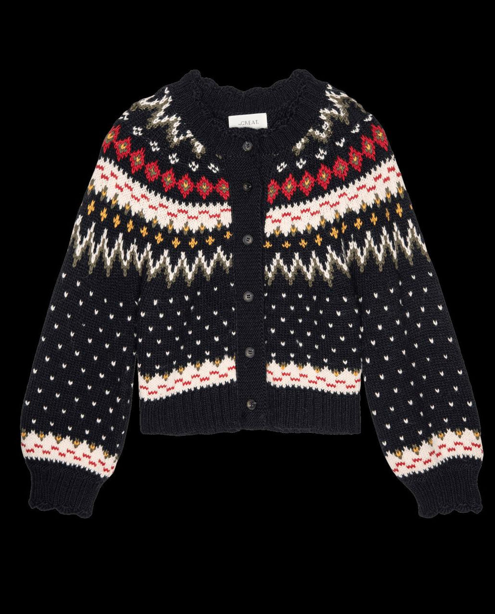 The Great. Sweaters | The Ice Rink Cardigan. Festive Fair Isle - Women