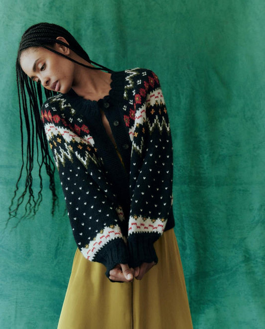 The Great. Sweaters | The Ice Rink Cardigan. Festive Fair Isle - Women