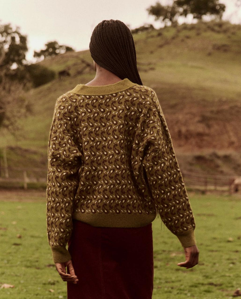 The Great. Sweaters | The Slouch Cardigan. Army Paisley - Women