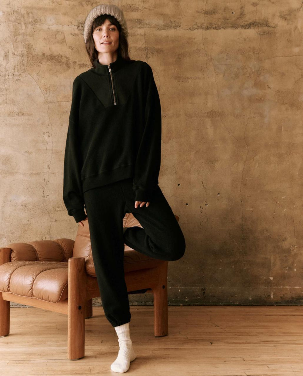 The Great. Sweaters | The Slouch Trail Sweatshirt. Almost Black - Women