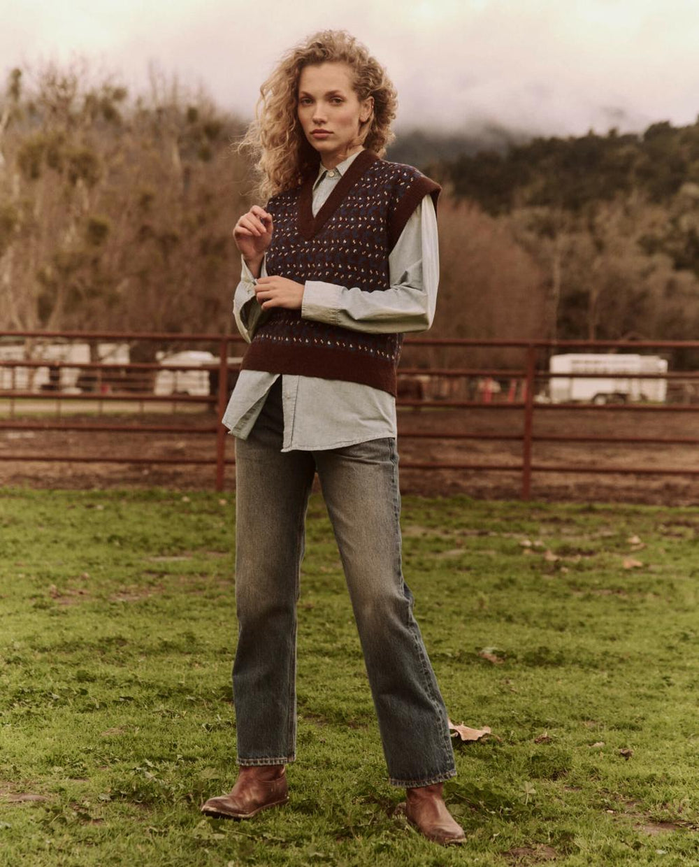 The Great. Sweaters | The Sweater Vest. Driftwood Paisley - Women