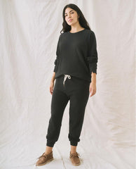 The Great. Sweatpants | The Cropped Sweatpant. Almost Black - Women