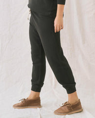 The Great. Sweatpants | The Cropped Sweatpant. Almost Black - Women