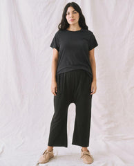 The Great. Sweatpants | The Jersey Crop. Almost Black - Women
