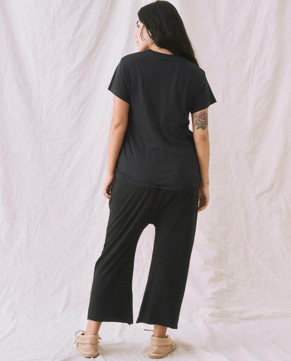 The Great. Sweatpants | The Jersey Crop. Almost Black - Women