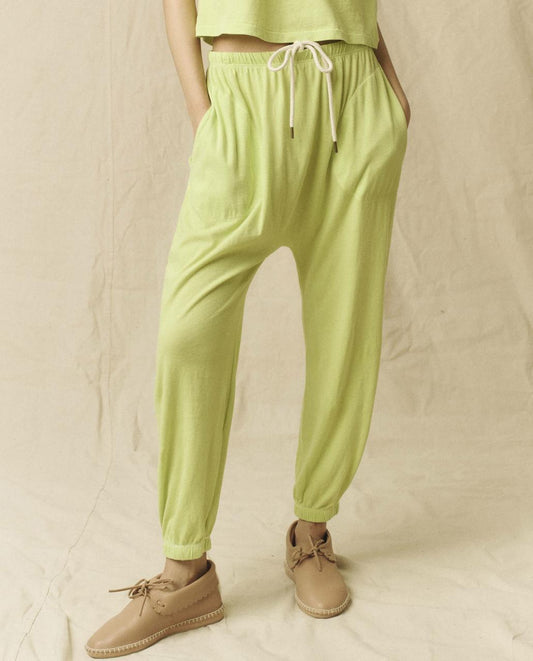 The Great. Sweatpants | The Jersey Jogger Pant. Lime Zest - Women
