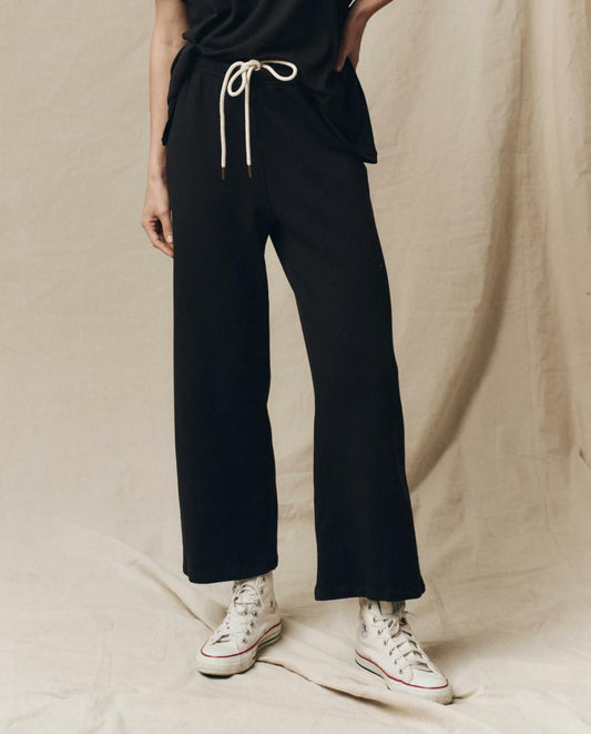 The Great. Sweatpants | The Lap Sweatpant. Solid Almost Black - Women
