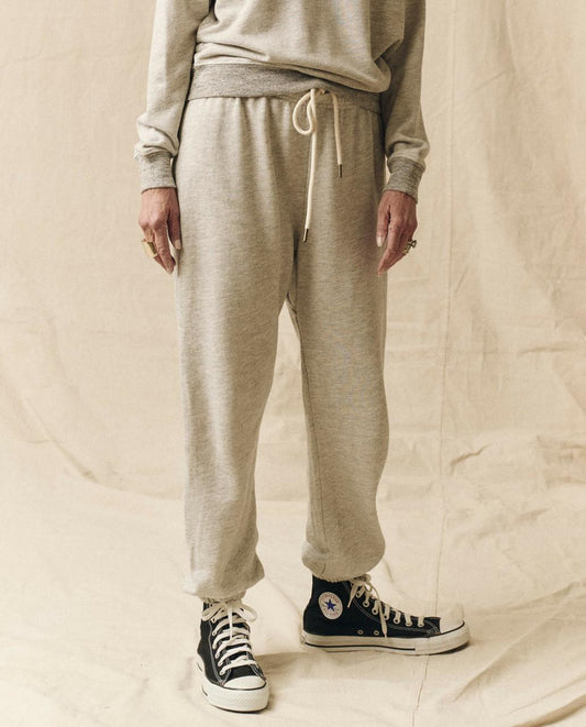 The Great. Sweatpants | The Stadium Sweatpant. Solid Soft Heather Grey - Women