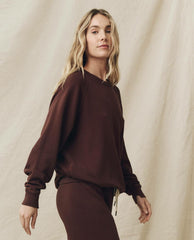 The Great. Sweatshirts | The College Sweatshirt. Solid Toasted Walnut - Women