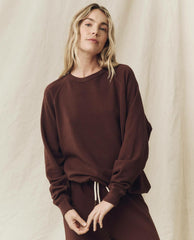 The Great. Sweatshirts | The College Sweatshirt. Solid Toasted Walnut - Women
