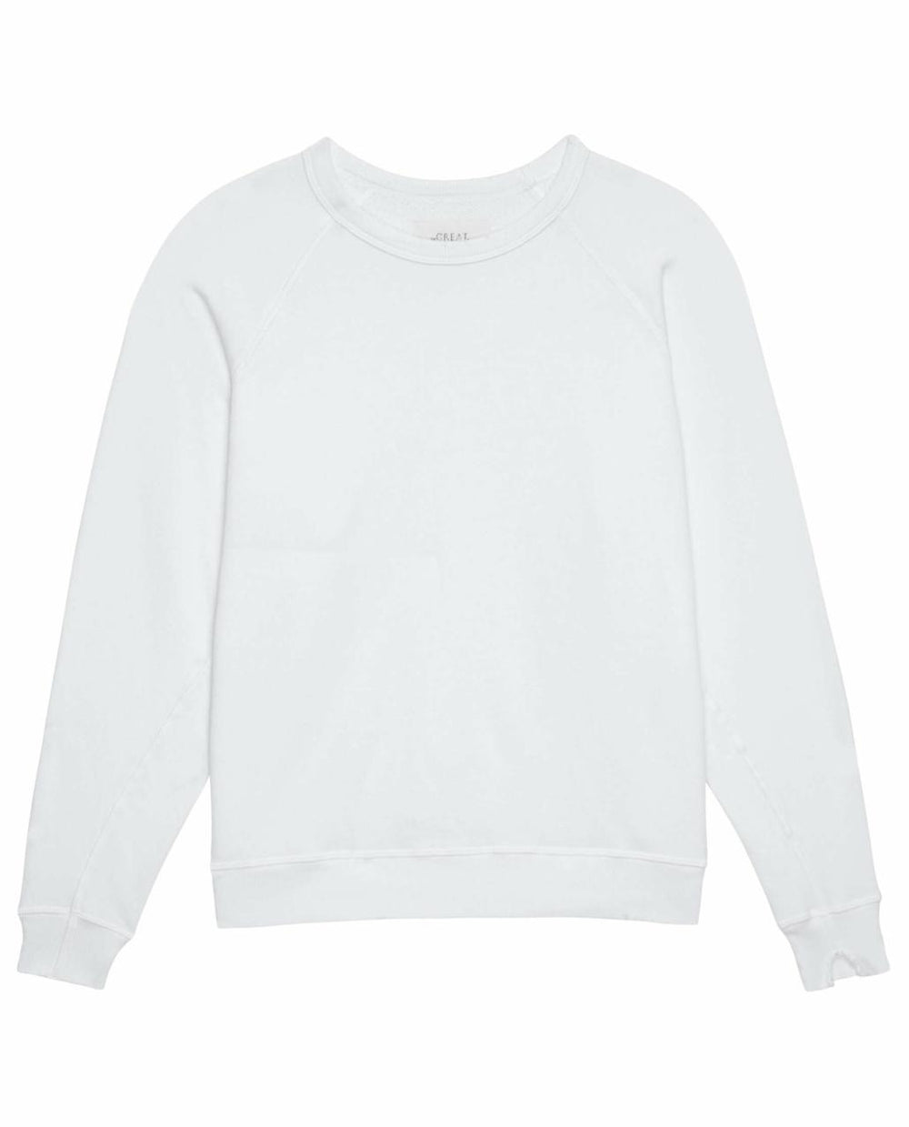 The Great. Sweatshirts | The College Sweatshirt. Solid True White - Women