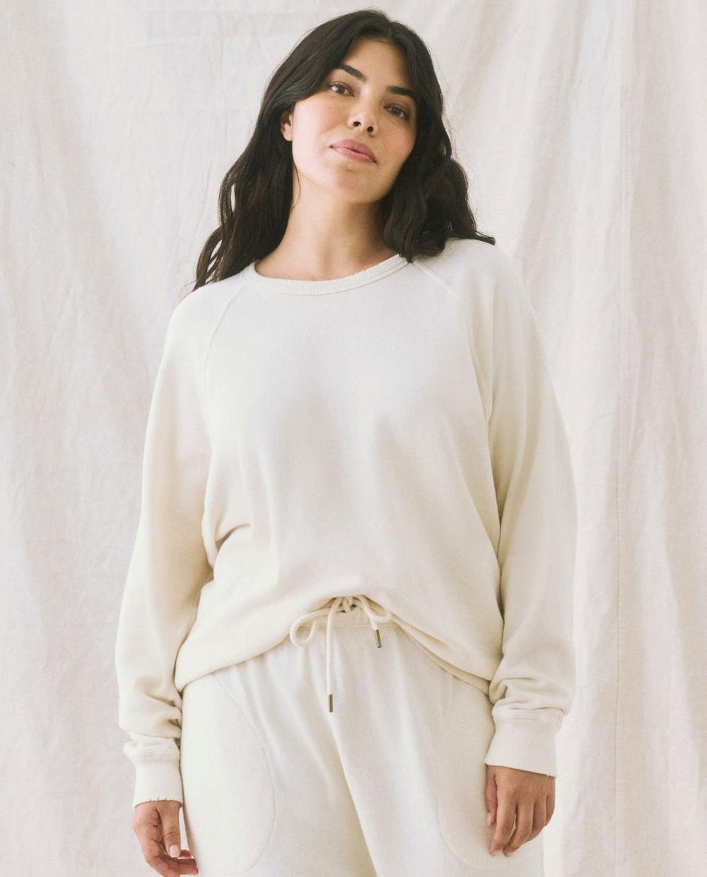 The Great. Sweatshirts | The College Sweatshirt. Washed White - Women