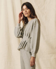 The Great. Sweatshirts | The Corset Sweatshirt. Varsity Grey - Women