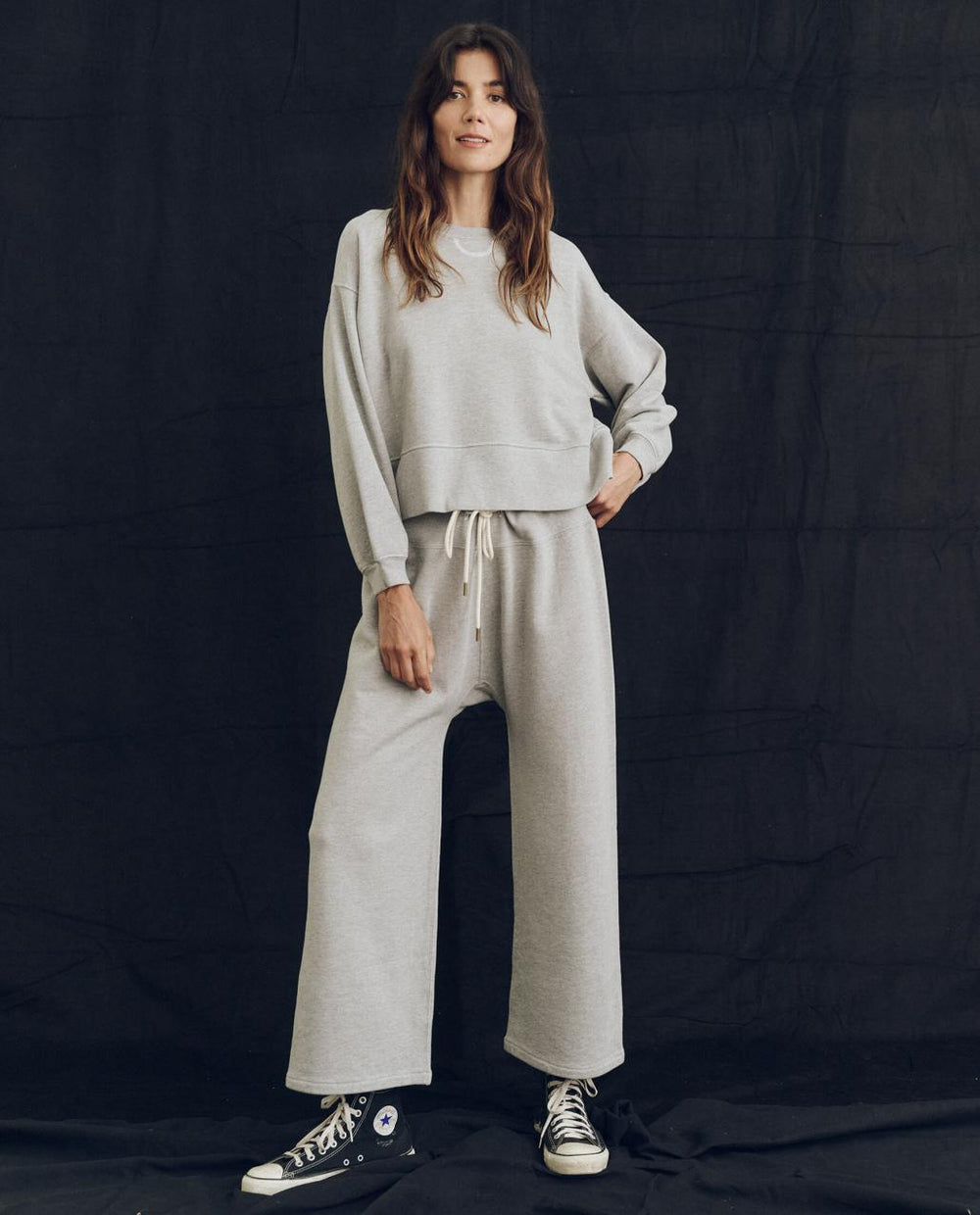 The Great. Sweatshirts | The League Sweatshirt. Lofty Heather Grey - Women