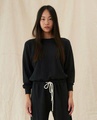 The Great. Sweatshirts | The Shrunken Sweatshirt. Almost Black - Women