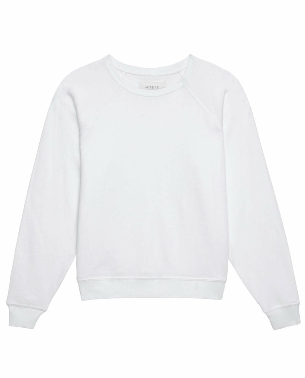 The Great. Sweatshirts | The Shrunken Sweatshirt. Solid True White - Women