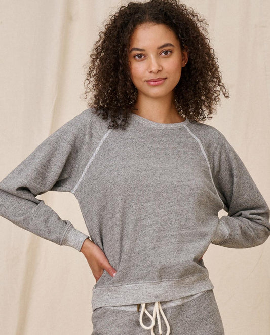 The Great. Sweatshirts | The Shrunken Sweatshirt. Varsity Grey - Women