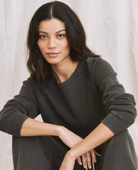 The Great. Sweatshirts | The Shrunken Sweatshirt. Washed Black - Women