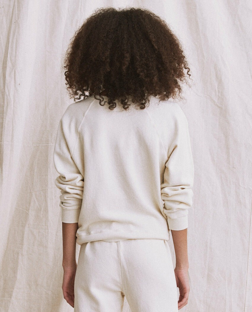 The Great. Sweatshirts | The Shrunken Sweatshirt. Washed White - Women