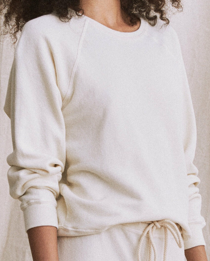The Great. Sweatshirts | The Shrunken Sweatshirt. Washed White - Women