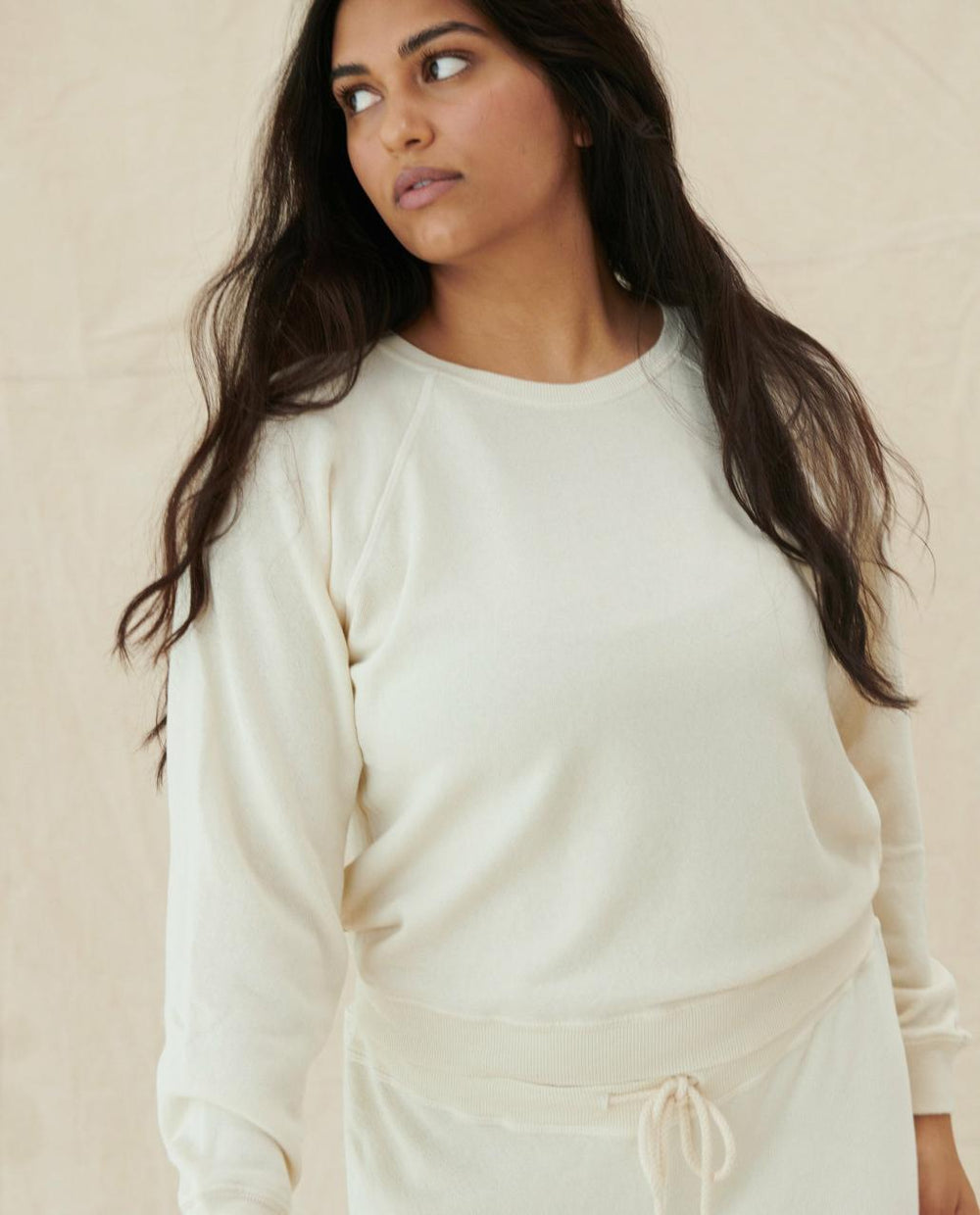 The Great. Sweatshirts | The Shrunken Sweatshirt. Washed White - Women