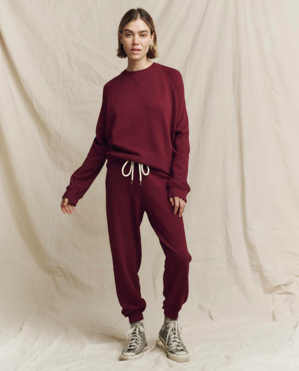 The Great. Sweatshirts | The Slouch Sweatshirt. Solid Plum - Women