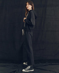 The Great. Sweatshirts | The Teammate Hoodie. Solid Almost Black - Women