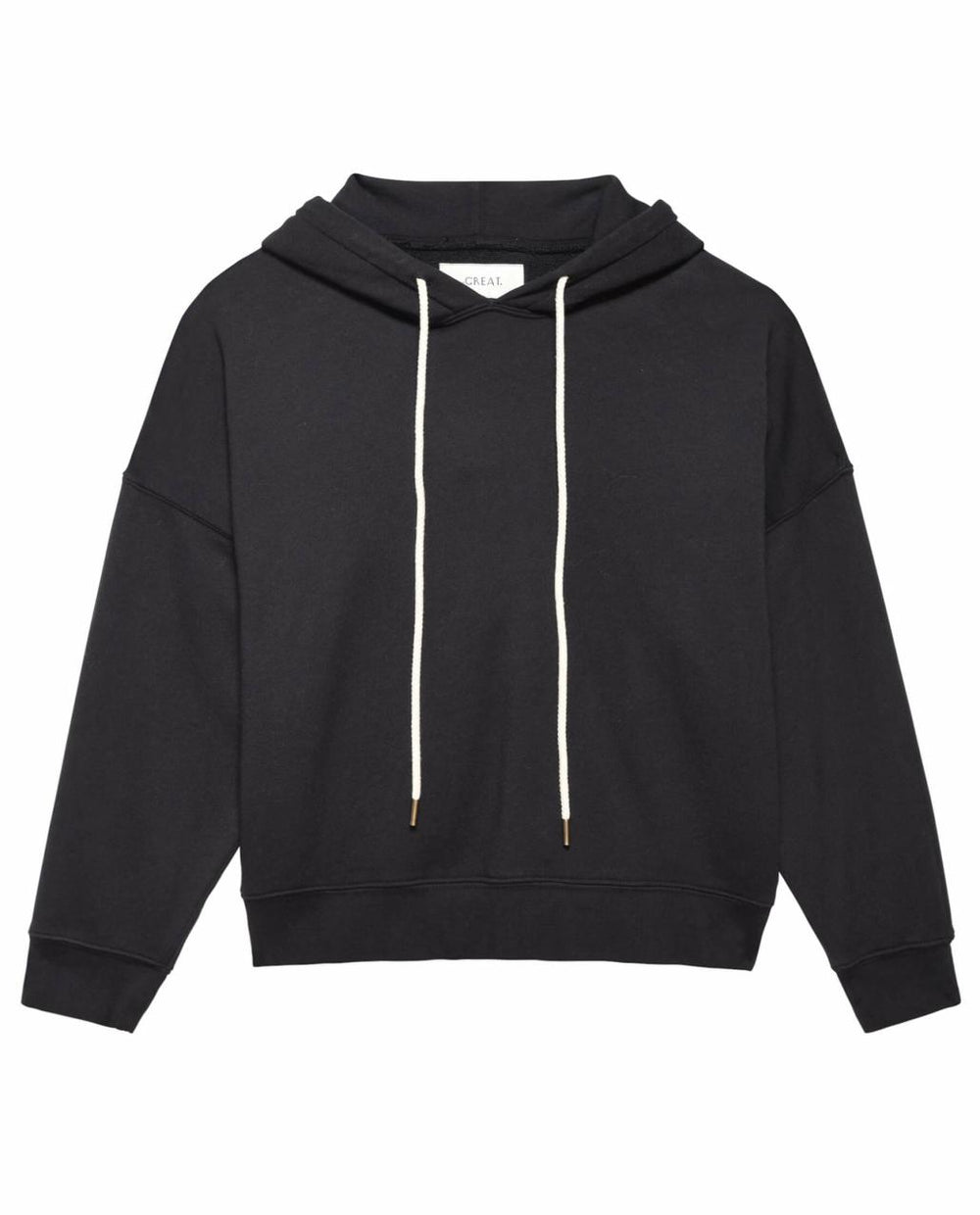 The Great. Sweatshirts | The Teammate Hoodie. Solid Almost Black - Women