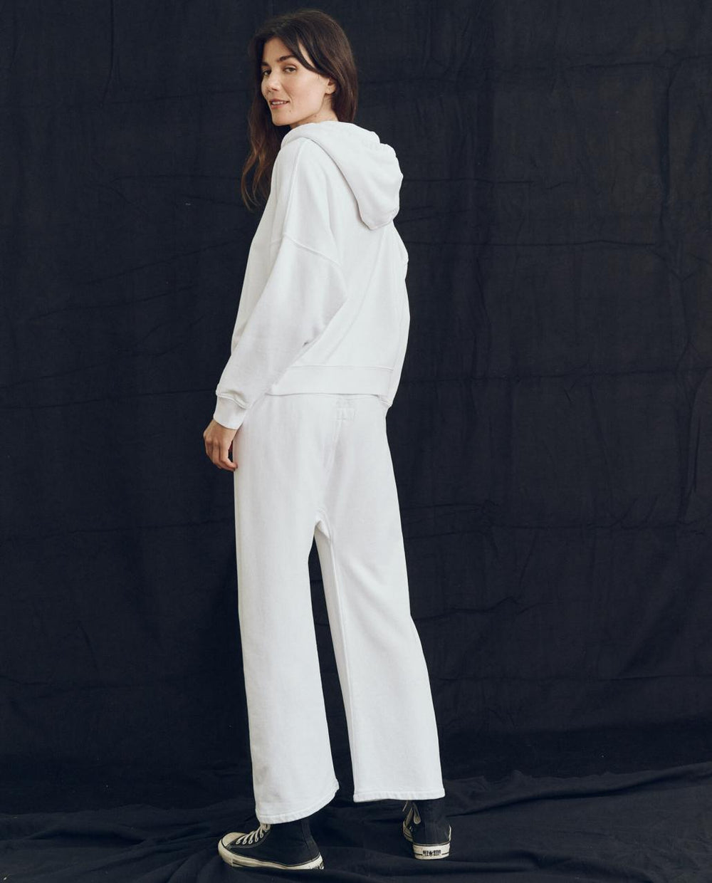 The Great. Sweatshirts | The Teammate Hoodie. Solid True White - Women