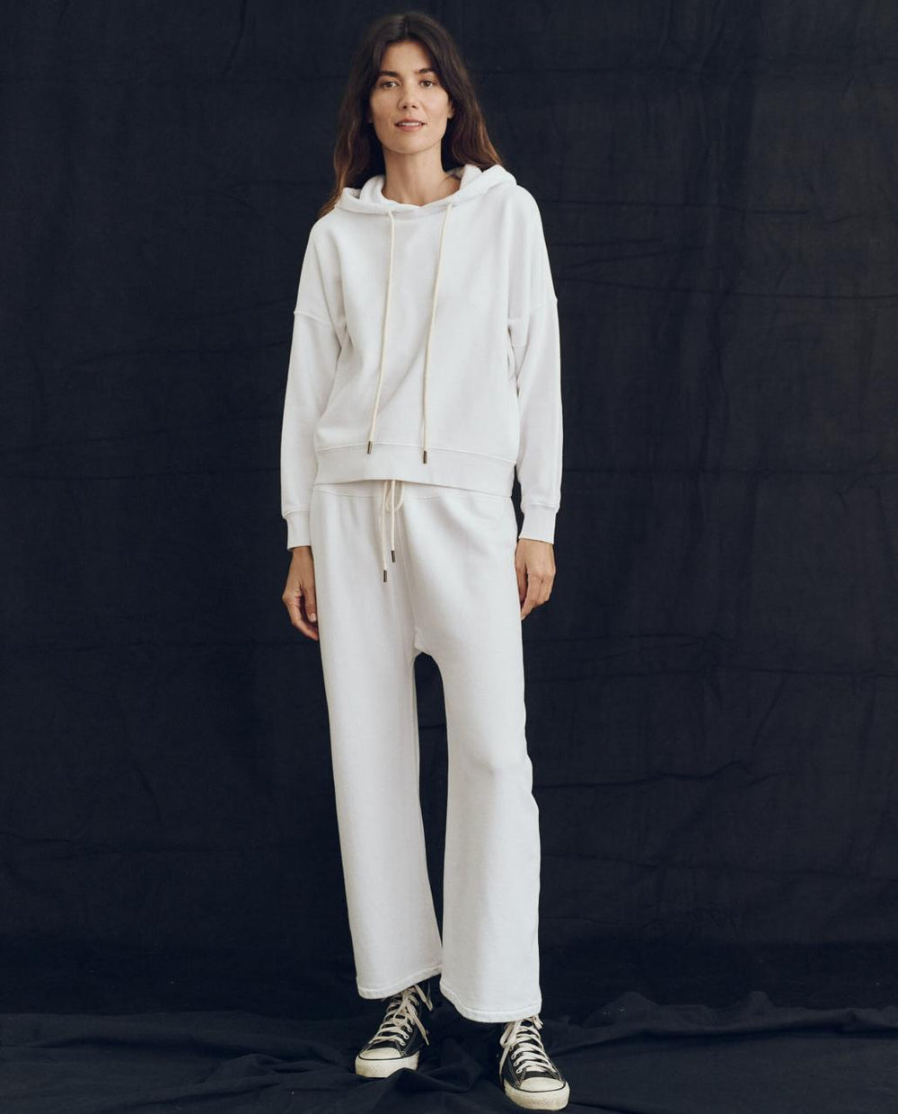 The Great. Sweatshirts | The Teammate Hoodie. Solid True White - Women