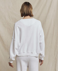 The Great. Sweatshirts | The Teammate Sweatshirt. Solid True White - Women