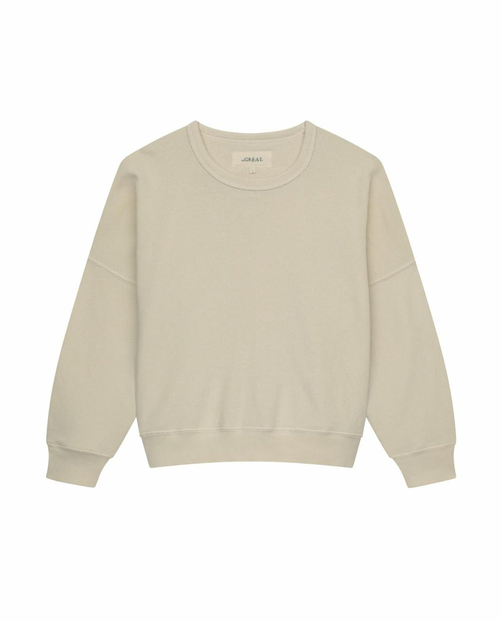 The Great. Sweatshirts | The Teammate Sweatshirt. Solid Washed White - Women