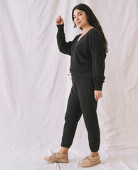 The Great. Sweatshirts | The V Almost Black - Women