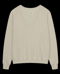 The Great. Sweatshirts | The V Washed White - Women