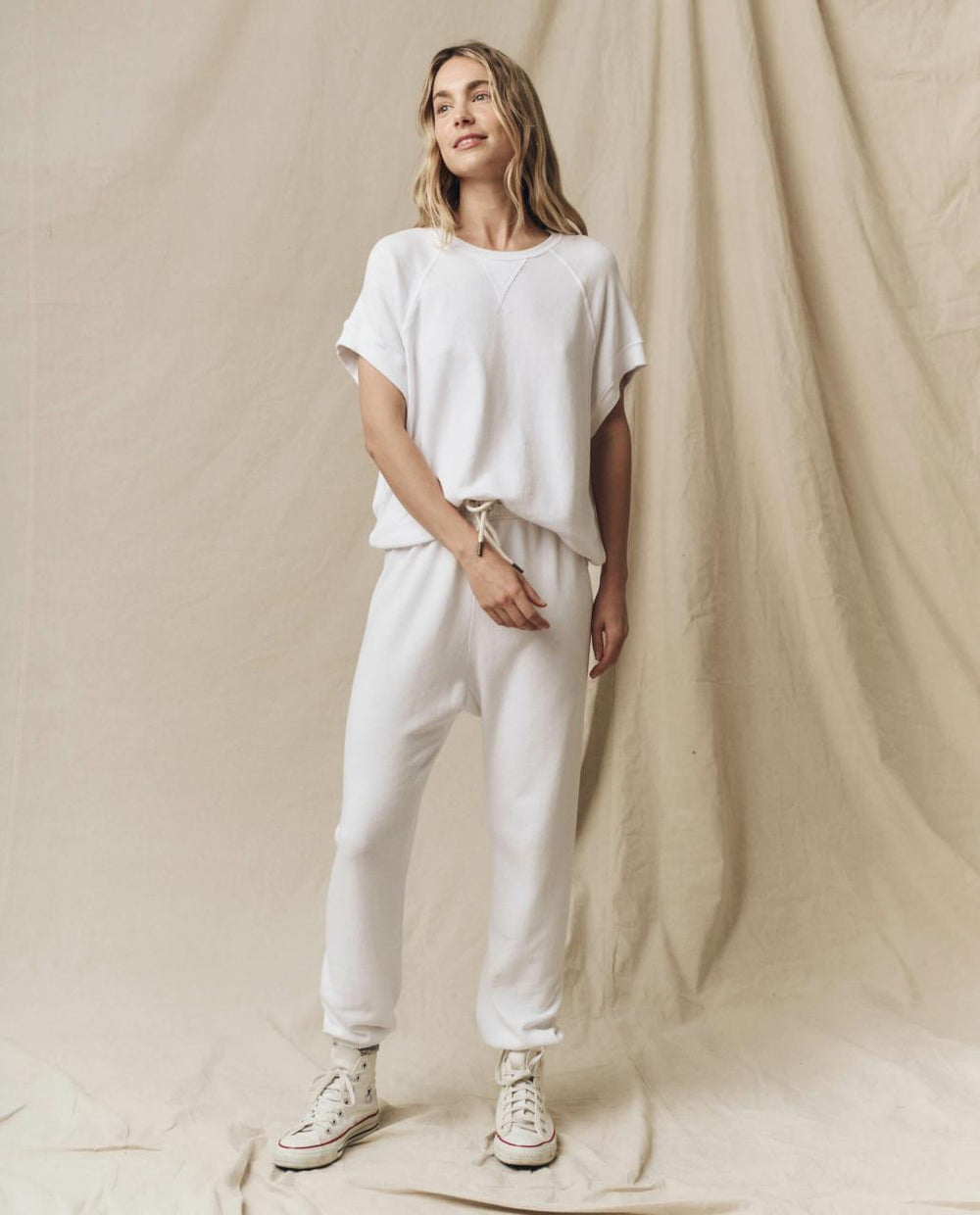 The Great. Sweatshirts | The Wedge Sweatshirt. Solid True White - Women