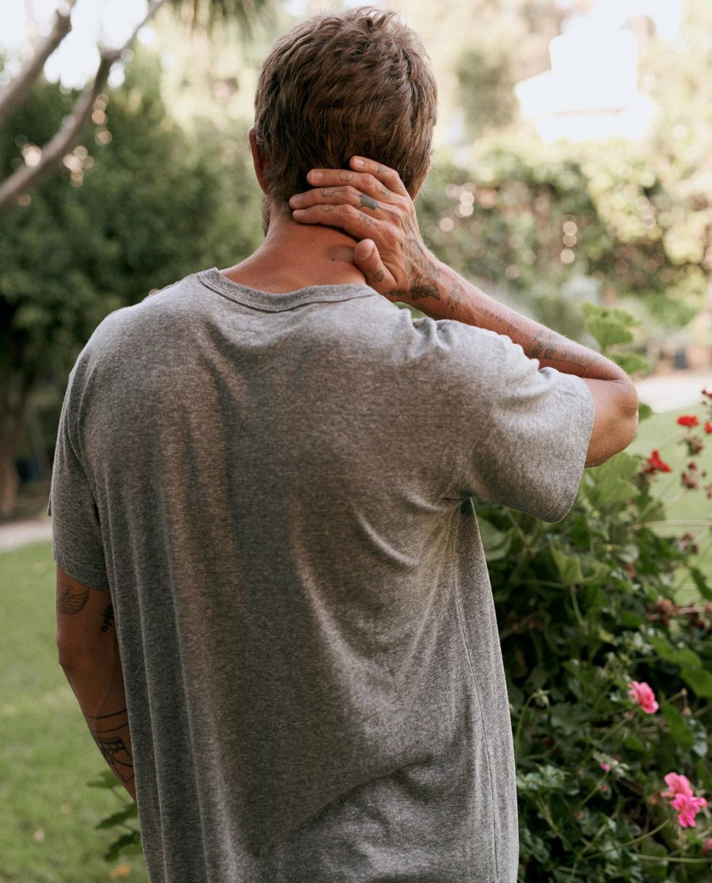 The Great. Tees & Sweats | The Men's Boxy Crew. Heather Grey - Men