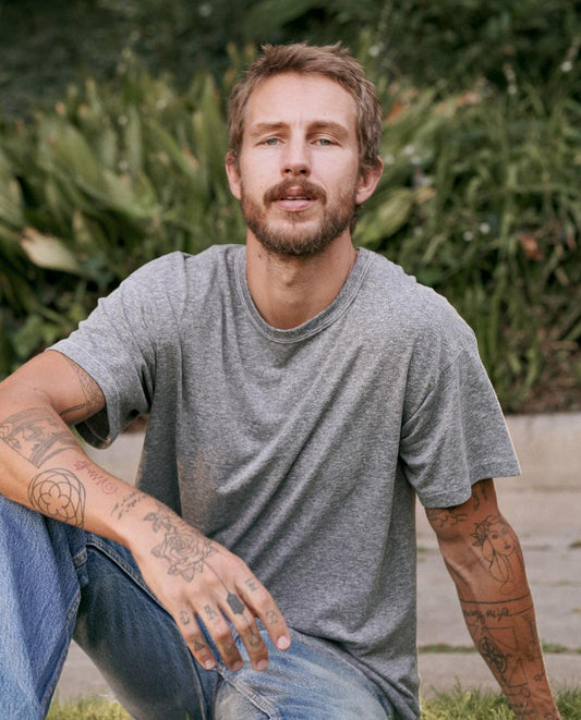 The Great. Tees & Sweats | The Men's Boxy Crew. Heather Grey - Men