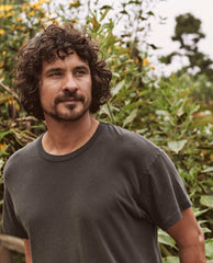 The Great. Tees & Sweats | The Men's Boxy Crew. Washed Black - Men