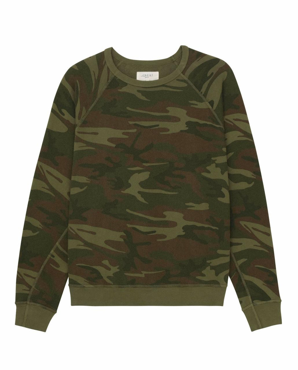 The Great. Tees & Sweats | The Men's College Sweatshirt. Deep Woods Camo - Men