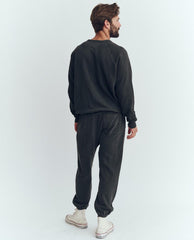 The Great. Tees & Sweats | The Men's College Sweatshirt. Graphic Washed Black With Polar Bear - Men